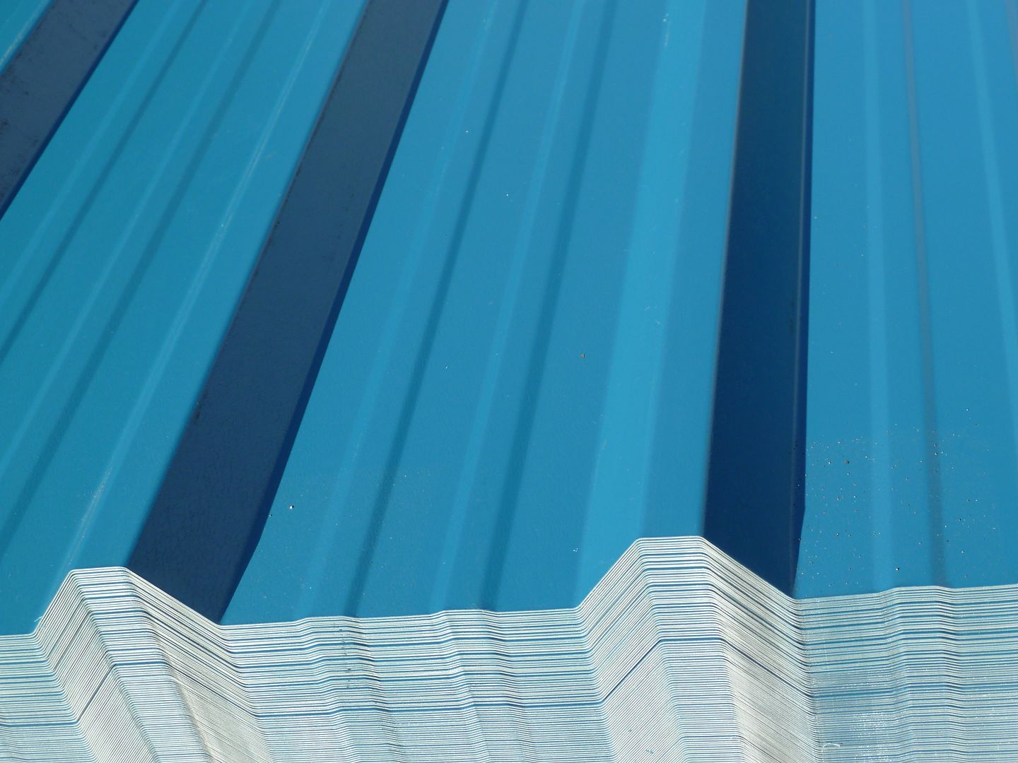 Box Profile Roofing Sheets Steel/Metal/Tin Roof Ocean Blue PVC